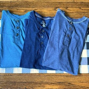 3 Men’s henley shirts